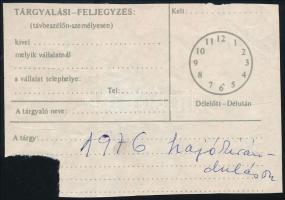 1976 Humoros WC bérlet 5 alkalomra 10Ft-ért Gobbi Hilda színésznő részére kézzel írva (első szelvény...