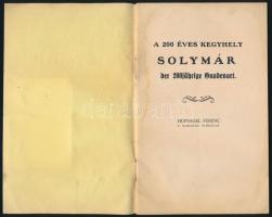 Hufnagel Ferenc: A 200 éves kegyhely - Solymár. Bp., 1934, Europa Irodalmi és Nyomdai Rt. Magyar és ...