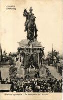 Zagreb, Zágráb; Jelacicev spomenik. A. Brusina / monument / szobor