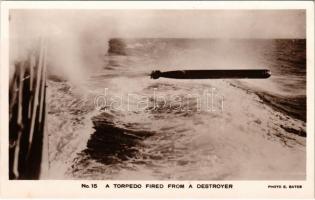 Torpedo Fired From A Destroyer. Photo E. Bates