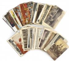 Kb. 100 db főleg RÉGI történelmi magyar és külföldi város és motívum képeslap vegyes minőségben / Cc...