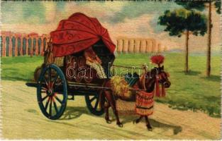 Roma, Rome; Carretto del Vino / Italian folklore, wine cart (EK)