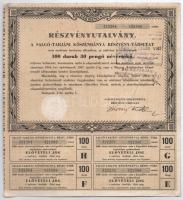 Budapest 1946. "A Salgó-Tarjáni Kőszénbánya Részvény-Társulat" részvényutalványa huszonöt ...