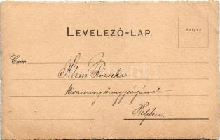 1900 Lady art postcard, folklore (kis szakadás / small tear)