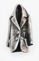 Ezüst (Ag) kabátka, jelzett, 31,5 g, h: 5 cm