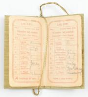 1905 A Magyar Királyi Államvasutak táncrendje, benne két préselt havasi gyopár