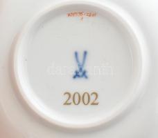 Meissen porcelán tálka, pillangó dekorral, kézzel festett, jelzett, eredeti akrtondobozában, újszerű...