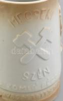 Zsolnay Mecseki Szénbányák bányász korsó. Jelzett, apró kopással, m: 14 cm