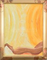 Józsa Anna (?-): Fénylehívás. Olaj, vászon. Jelzett a hátoldalán. Dekoratív fa keretben. 37,5x27 cm