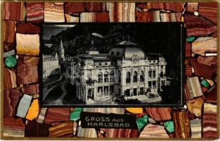 Karlovy Vary, Karlsbad; Kaiserbad / spa. L.V. Enderssche Art Nouveau, litho