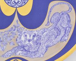 Hollóházi porcelán Szász Endre által tervezett dísz tál. Matricás, jelzett, sorszámozott. 7/20 Minim...