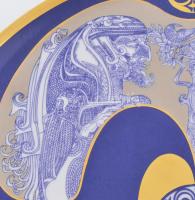 Hollóházi porcelán Szász Endre által tervezett dísz tál. Matricás, jelzett, sorszámozott. 7/20 Minim...