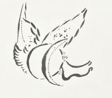 Marc Chagall (1887-1985): Káin és Ábel. Litográfia, papír, Jelzett a nyomaton, tanúsítvánnyal. 35,5x...