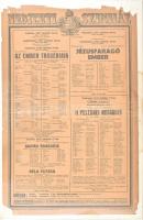 cca 1937 Nemzeti Színház Ember Tragédiája régi színházi plakát, szakadással, sérülésekkel 47x31 cm