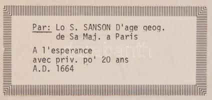 Magyarország rézmetszetű térképe. Hungarie Regnum Par le S. Sanson... A Paris Chez Pierre Mariette r...