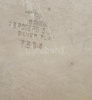 Ezüstözött vizes kancsó, alján jelzett, kopásnyomokkal, m: 19 cm