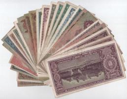 27db-os Korona és Pengő bankjegytétel T:III,III-