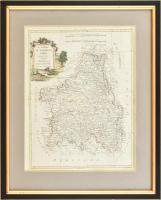 Zatta, Antonio (1757-1797): Li Governi di Sciampagna e Brie (Franciaország részének térképe). Di Nuova Projezione, 1777. Rézmetszet, papír, jelzett a metszeten, határszínezett. Üvegezett fakeretben, 40x31 cm / Parts of France, old map, engraving, hand-coloured, framed