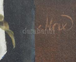 Max jelzéssel: Csendélet. Olaj, fa, fakeretben, 30×40 cm