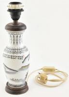 Kínai porcelán lámpa, kézzel festett, jelzett, m: 32 cm