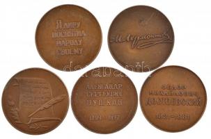 Szovjetunió 1977. "Az orosz irodalom klasszikusai: Nikolay Nekrasov, Alexander Pushkin, Fyodor ...