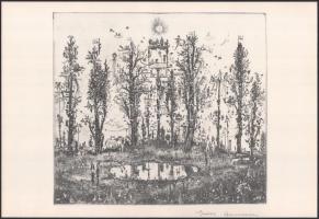 Gross Arnold (1929-2015): Az öröm ünnepe, Művészek kertje, Művésztelep. 3 db ofszet nyomat, papír, j...