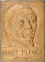 Nagy István (1873 - 1937) festőművész emléktáblája. fémöntvény. 43x55 cm Jelzés nélkül.