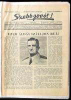 1928-1941 Horthy Miklós kormányzóval és feleségével kapcsolatos újságrészletek; gépelt modern vissza...