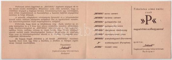 40 év óta ERTISOL fogászati anyagok a legjobbak! Kapható minden dental-depóban. Készíti: "Ertis...