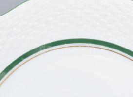 Herendi porcelán süteményes készlet, 5+1, hiányos, kézzel festett, jelzett, minimális kopással