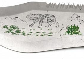 Nagy méretű dzsungel tőr 36 cm Jelzett