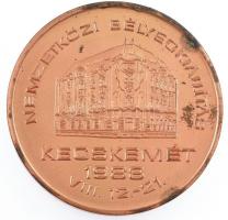 1988. SZOCFILEX 88 / Nemzetközi Bélyegkiállítás - Kecskemét 1988. VIII.12-21. kétoldalas Br emlékérem (42,5mm) T:2 patina