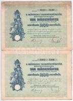 Mándok 1927. "Mándoki Takarékpénztár Részvénytársaság" részvénye 20P-ről + tíz részvénye e...