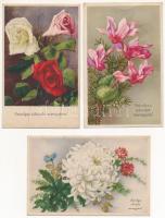 6 db RÉGI népvnapi üdvözlő képeslap / 6 pre-1945 Name Day greeting postcards