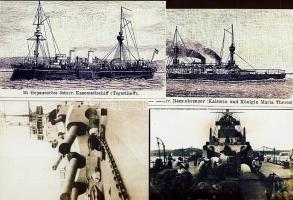 4 db osztrák-magyar hadihajó fotó