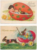 8 db főleg RÉGI húsvéti üdvözlő képeslap / 8 mostly pre-1945 Easter greeting postcards