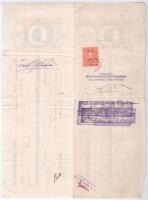 Budapest 1925-1929. 6db váltó kitöltve, okmánybélyegekkel, bélyegzésekkel T:III