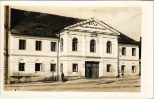1935 Domazlice, Skola pro dústojníky hor. del. v záloze / military school, soldier. photo (EK)