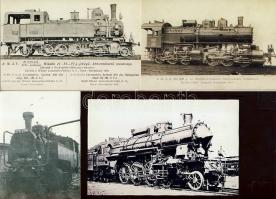 4 db gőzmozdony modern fotó