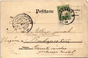 1902 Nürnberg, Nuremberg; Panorama von Westen im 17. Jahrhunder / in the 17th century. litho (EB)