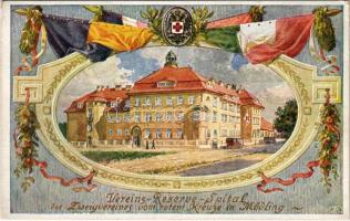 Mödling, Vereins-Reserve-Spital des Zweigvereines vom rotem Kreuze in Mödling / Austro-Hungarian K.u.K. military, Red Cross reserve hospital (EK)