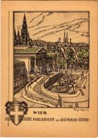 Wien, Vienna, Bécs; Parlament und Rathaus s: Heinz Wagner (EK)