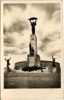 1950 Budapest XI. Gellérthegy, Citadella, Szabadság szobor a Szovjet katonával (EK)