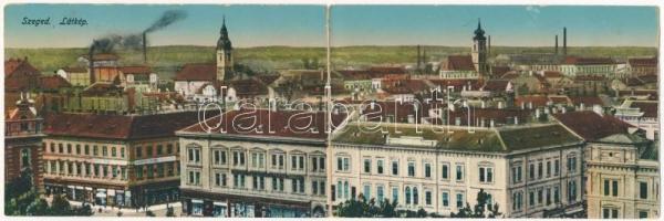 Szeged, látkép. 2-részes kihajtható panorámalap (b)