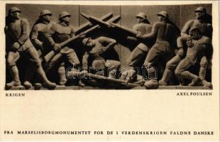Krigen. Fra Marselisborgmonumentet for de I Verdenskrigen Faldne Danske. Axel Poulsen / Danish military memorial, WWI heroes monument