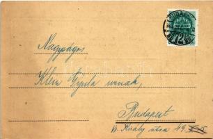 1940 Az Újév kezdődjön áldással és békével. Héber nyelvű zsidó újévi üdvözlőlap. Judaika / Jewish Ne...