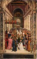 Siena, Libreria del Duomo, Pinturicchio, Enea Piccolomini e creato Pontefice col nome di Pio II / Pope Pius II (EK)