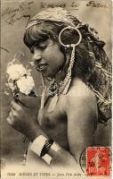 1920 Scenes et Types. Jeune Fille Arabe / half-naked young Arab girl. TCV card (EK)