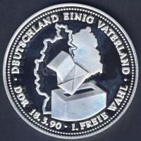NSZK 1990. "Német Egység" Ag 20g T:PP