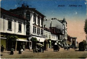 1950 Miskolc, Széchenyi utca, Pannonia szálloda, üzlet, villamos (EK)